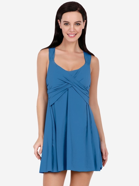 

Amante Women Blue Flared Swim Dress
