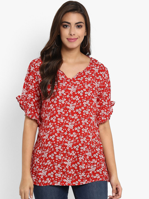 

Aditi Wasan Women Red Printed Top