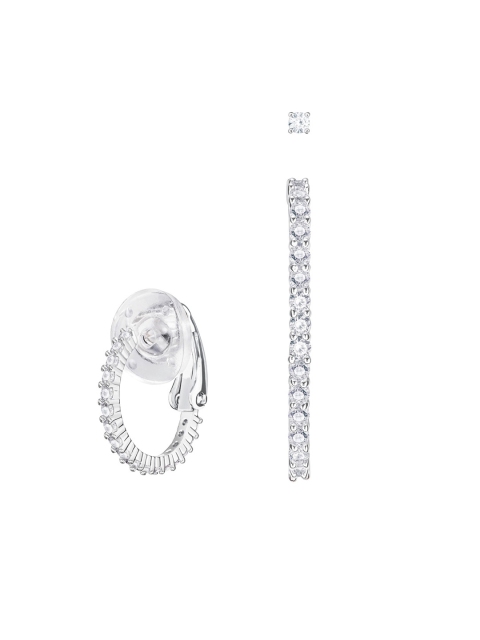 

SWAROVSKI White Rhodium-Plated Swarovski Crystal Mismatch Earrings