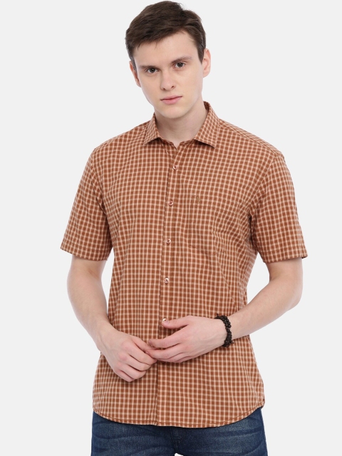 

Classic Polo Men Beige Slim Fit Checked Casual Shirt