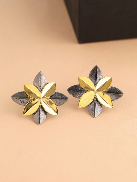 

Tistabene Grey Gold Plated Floral Studs