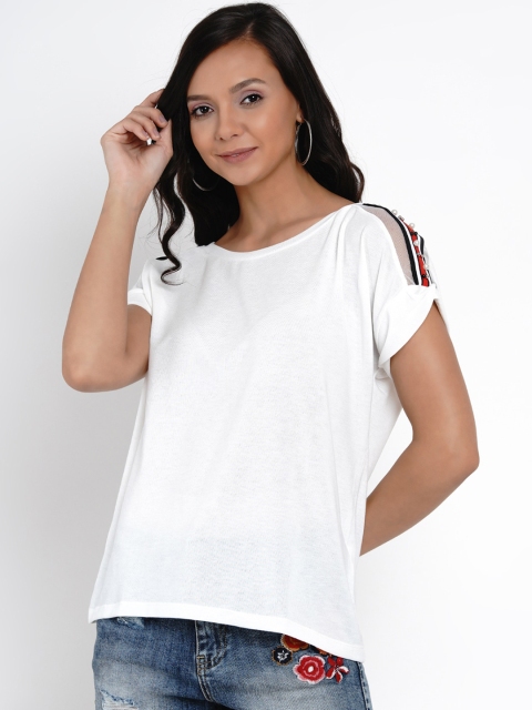 

Deal Jeans Women White Solid Top