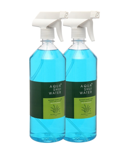 

Aqua Shui Water Pack of 2 Vit E & Aloe Vera Hand Sanitizer (1litre each), Blue