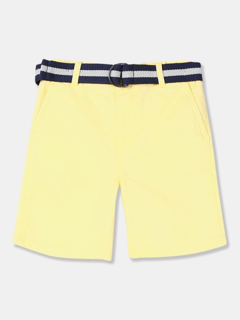 

The Childrens Place Boys Yellow Solid Regular Fit Regular Shorts