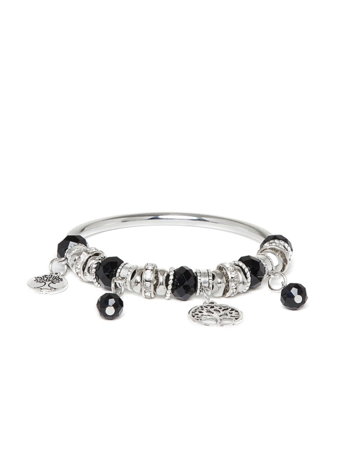 

ZeroKaata Black and Silver Tree Charm Bracelet
