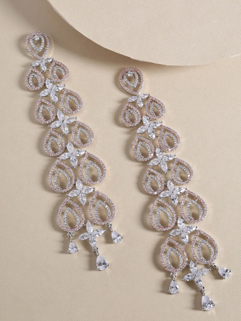 

Tistabene White Contemporary Drop Earrings