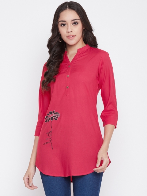 

ETHNIC STREET Women Red Printed Shirt Style Top