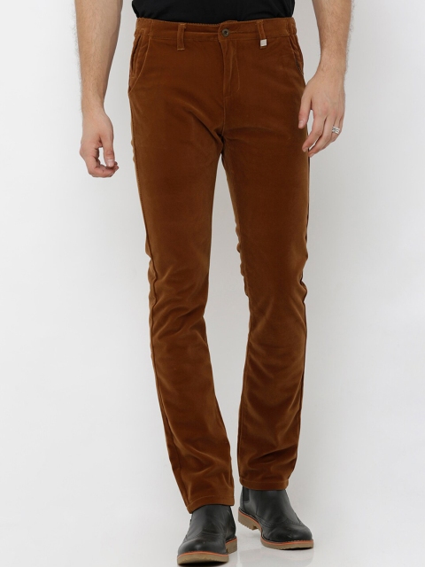 

Rex Straut Jeans Men Brown Regular Fit Solid Chinos