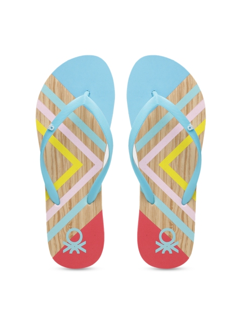 

United Colors of Benetton Women Multicoloured Printed Thong Flip-Flops, Multi