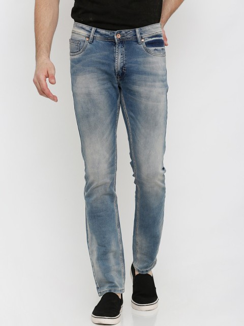 

Rex Straut Jeans Men Blue Slim Fit Mid-Rise Clean Look Stretchable Jeans