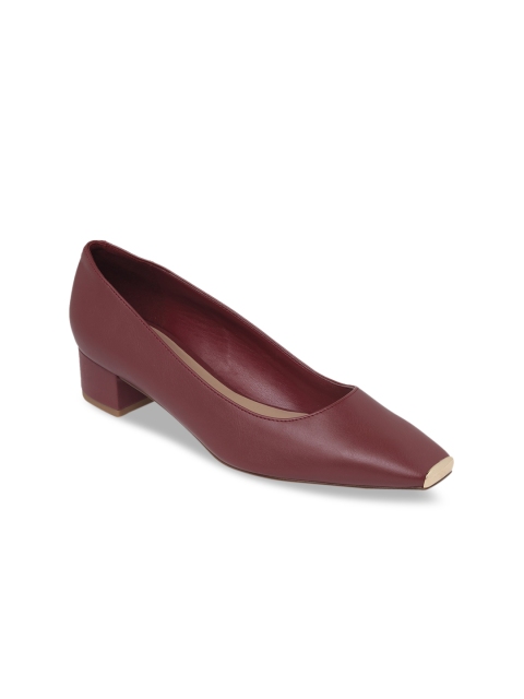 

CHARLES & KEITH Women Maroon Solid Pumps