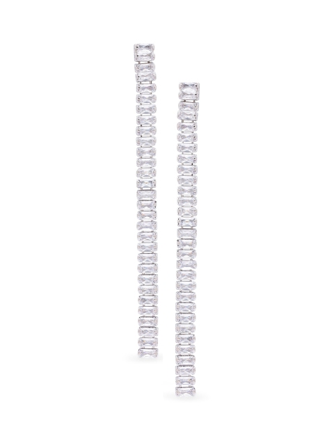 

Globus Silver-Plated Contemporary Drop Earrings