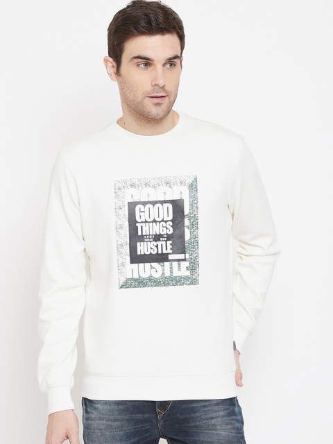 

Crimsoune Club Men White Printed Sweatshirt
