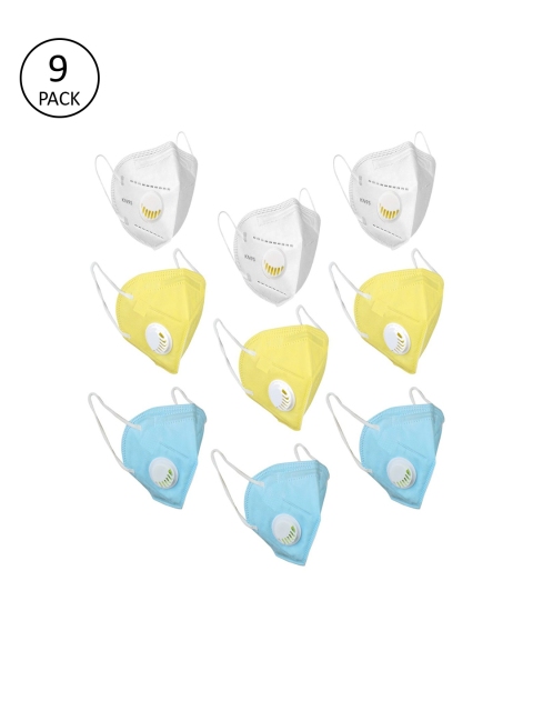 

OOMPH Adults Pack of 9 Reusable Anti-Pollution 5-Layers N95 Masks, White