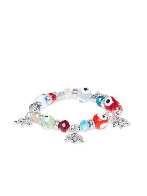 

ZeroKaata Multicoloured Elephant Charm Bracelet, Multi