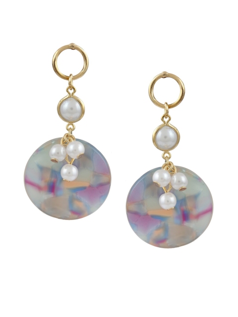 

Sia Art Jewellery Gold-Toned & White Gold Plated Contemporary Drop Earrings