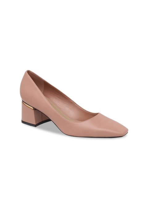 

CHARLES & KEITH Women Nude-Coloured Solid Pumps