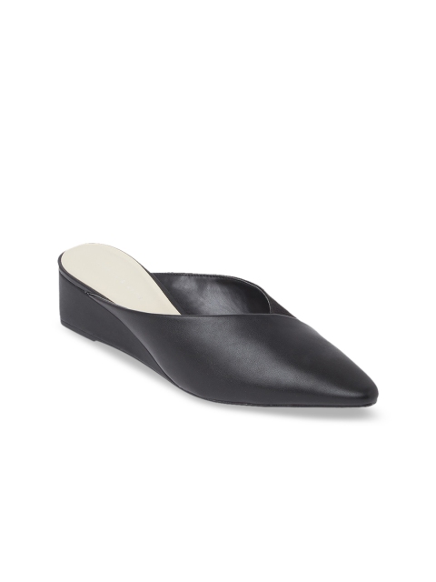 

CHARLES & KEITH Women Black Solid Mules