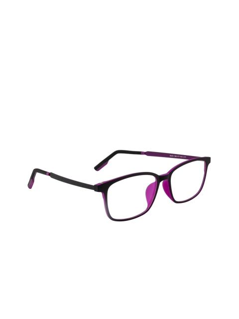 Ted Smith Unisex Black & Purple Colourblocked Full Rim Rectangle Frames