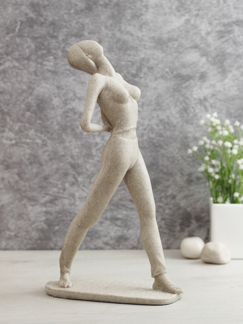 

TAYHAA Cream-Coloured Healthy Yoga Pose Figurine Showpiece