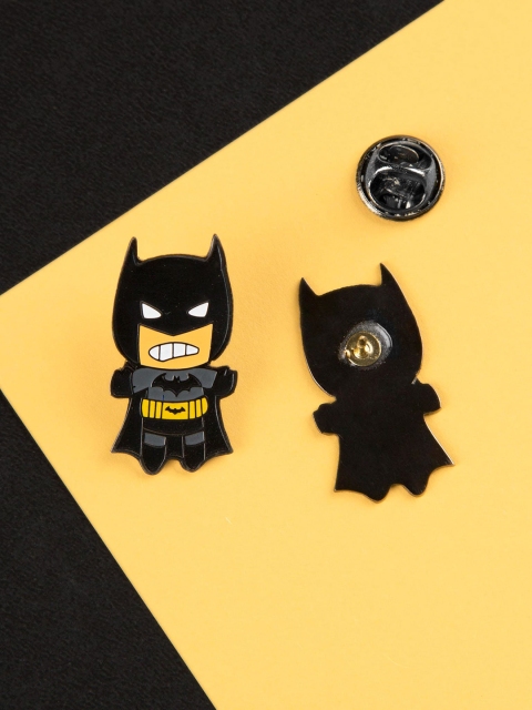 

Bigsmall Unisex Set of 2 Batman Lapel Pins, Black