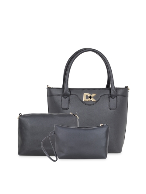 

Diana Korr Black Solid 3 Pieces Handbag Set