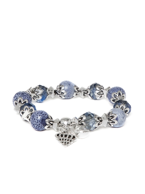 

ZeroKaata Blue & Silver-Toned Charm Bracelet