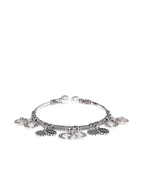 

ZeroKaata Silver-Plated German Silver Tribal Charm Bracelet