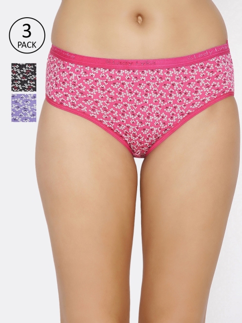 

Lady Lyka Women Pack Of 3 Printed Hipster Briefs LADY-TOUCH-8, Pink