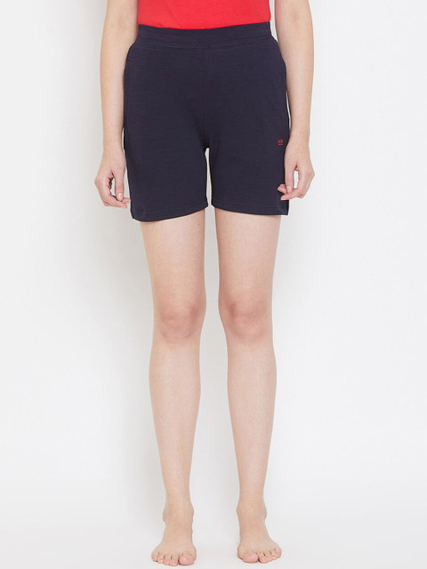 

Okane Women Navy Blue Solid Lounge Shorts
