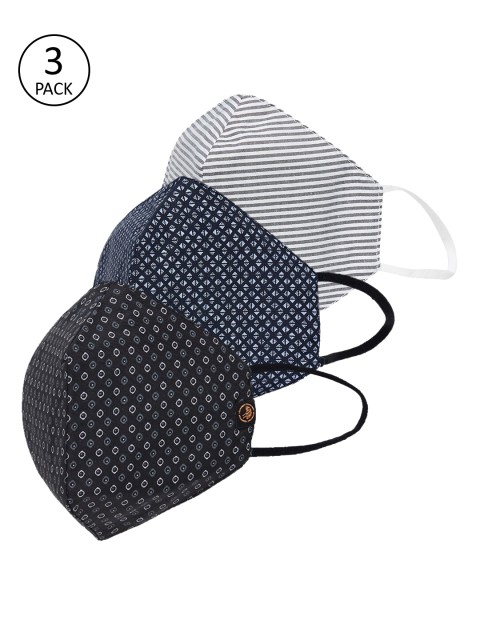 

Devis Unisex 3 Pcs 2-Ply Anti Pollution Reusable Cloth Masks, White