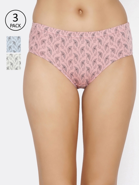 

Lady Lyka Women Pack Of 3 Printed Hipster Briefs PYRAMIDS-26, Grey
