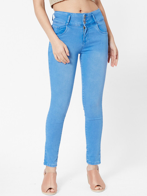 

Kraus Jeans Women Blue Skinny Fit High-Rise Clean Look Stretchable Jeans