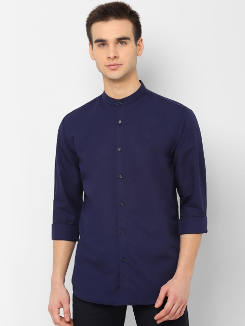 

Allen Solly Men Navy Blue Slim Fit Solid Casual Shirt