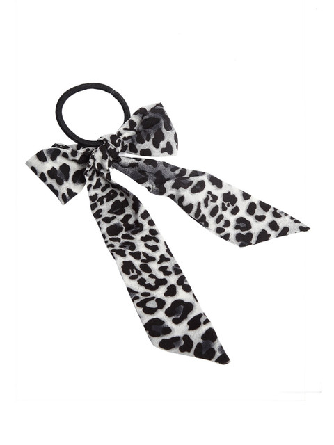 

Stoln Girls Black & White Animal Print Ponytail Holders