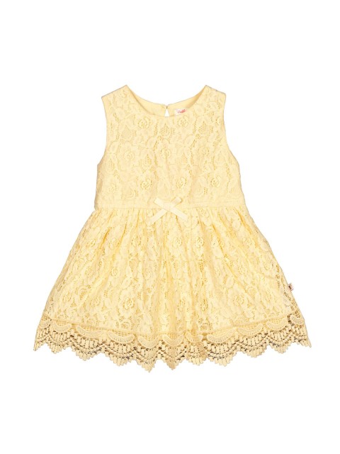 

Budding Bees Girls Yellow Lace Fit and Flare Dress