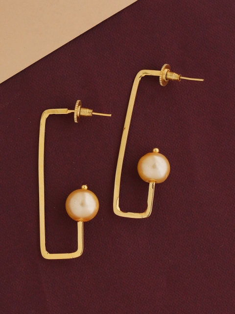 

Tistabene Gold-Toned & Yellow 18 K Gold Plated Contemporary Studs