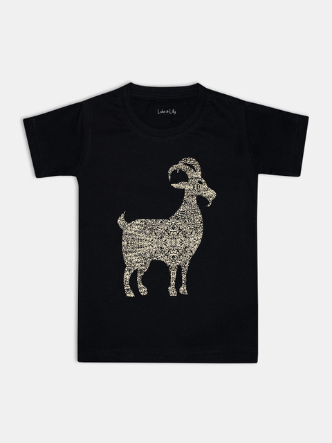 

Luke & Lilly Boys Black Printed Round Neck T-shirt