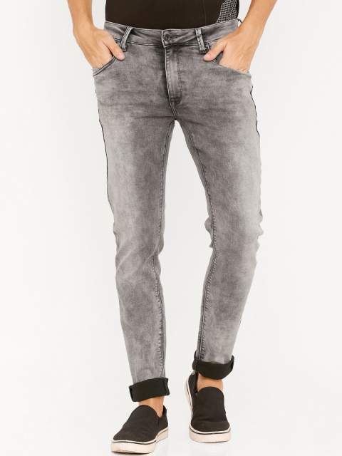 

Rex Straut Jeans Men Grey Slim Fit Mid-Rise Clean Look Stretchable Jeans