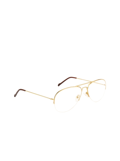 

Ted Smith Unisex Gold Solid Half Rim Aviator Frames TS-NC-251_C3
