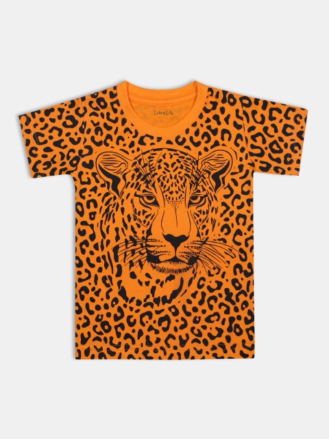 

Luke & Lilly Boys Orange Printed Round Neck T-shirt