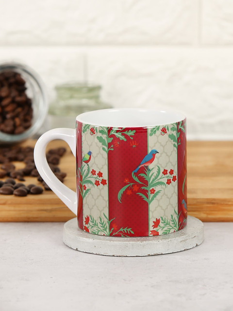 

India Circus by Krsnaa Mehta Red & Cream-Coloured Printed Mug