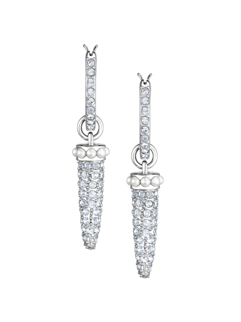 

SWAROVSKI White Rhodium-Plated Polar Bestiary Drop Earrings