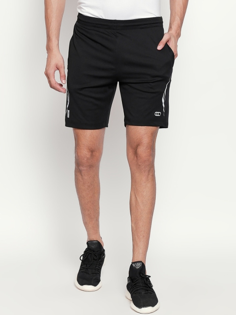 Ajile by Pantaloons Men Black Solid Slim Fit Sports Shorts