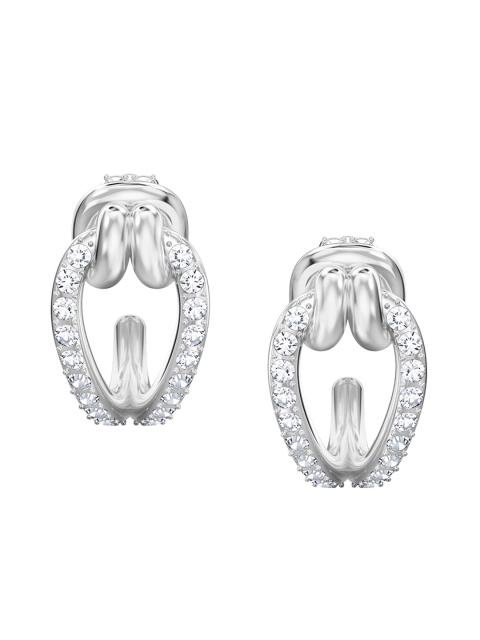 

SWAROVSKI Silver Plated Lifelong Small Hoop Earrings, White