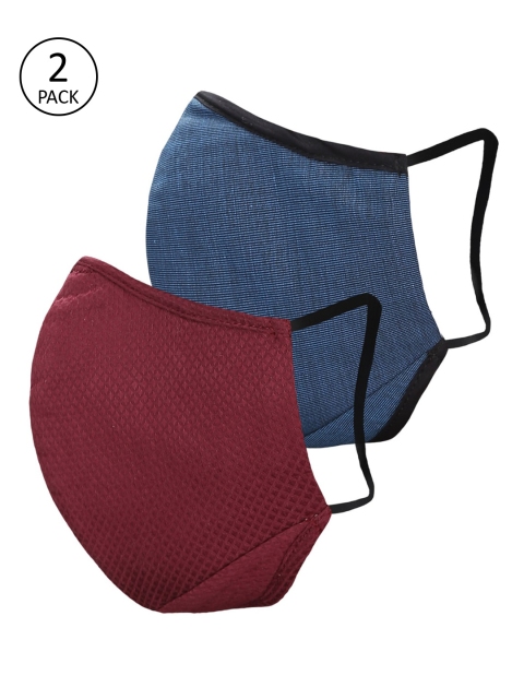 

Peter England Assorted Pack Of 2 3-Ply Reusable Antiviral Fabric Masks
