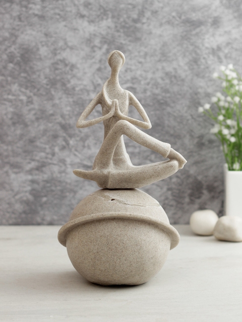 

TAYHAA Cream-Coloured Healthy Yoga Pose Figurine Showpeice