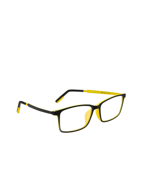 

Ted Smith Unisex Black & Yellow Solid Full Rim Rectangle Frames TS-NC-9026_C3