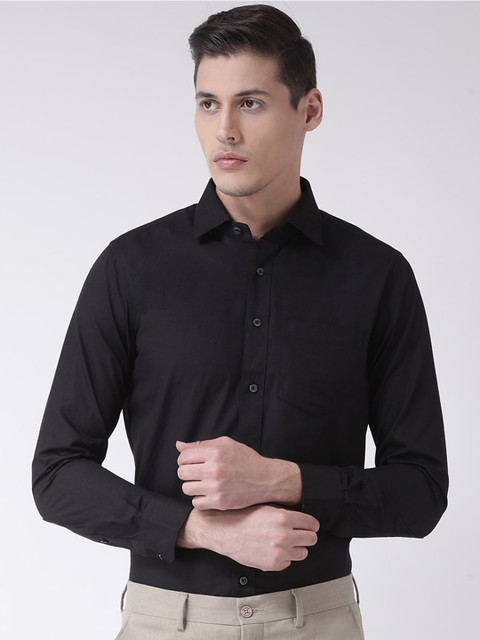 

COBB Men Black Slim Fit Solid Formal Shirt