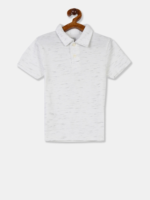 

The Childrens Place Boys White Solid Polo Collar T-shirt